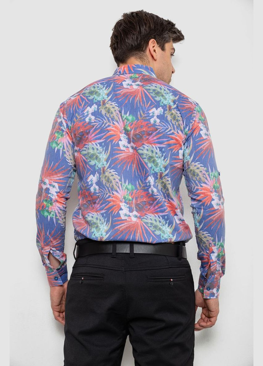 Сорочка чоловіча з принтом 214R1038, колір джинс, 214R3220 Ager (364840503)