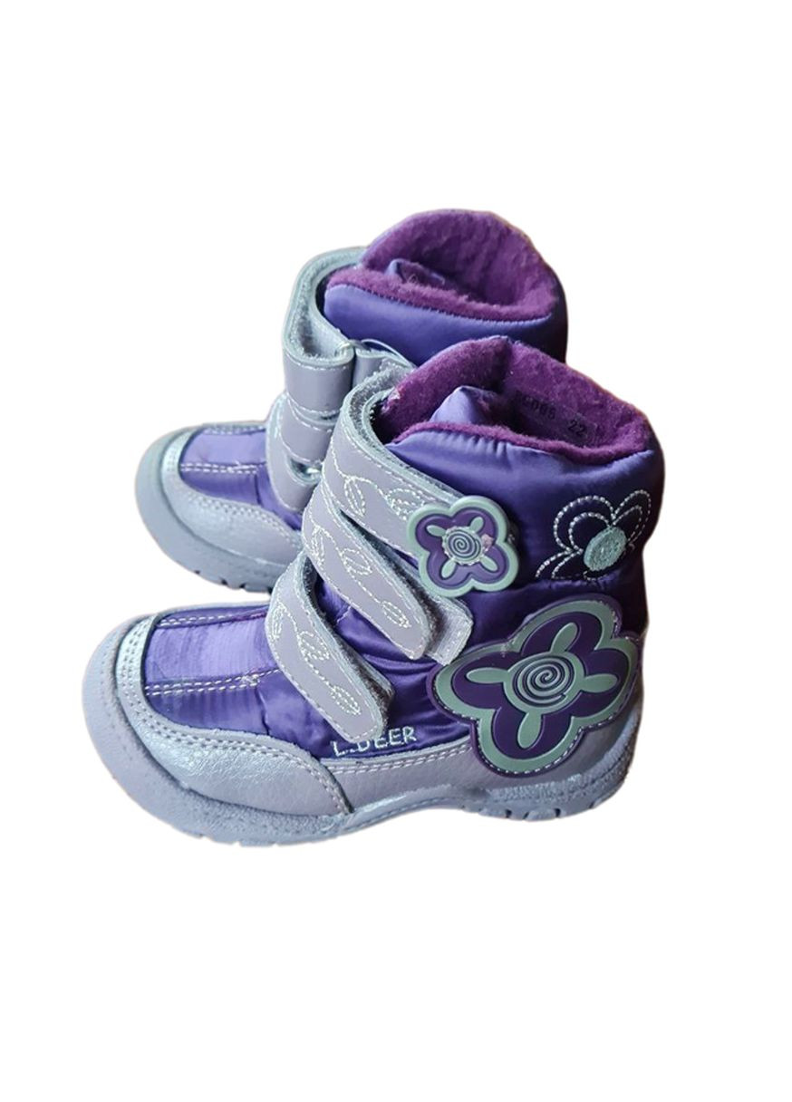 Фиолетовые осенние ботинки для девочки bg005 фиолетовые B&G