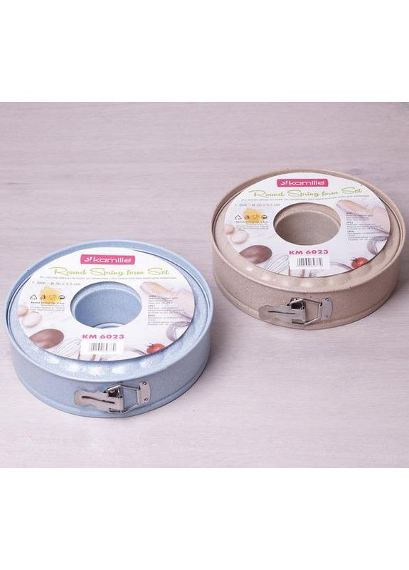 Форма для випічки Marble роз'ємна 26 см з антипригарним покриттям для кексу та пирога Kamille (368978998)