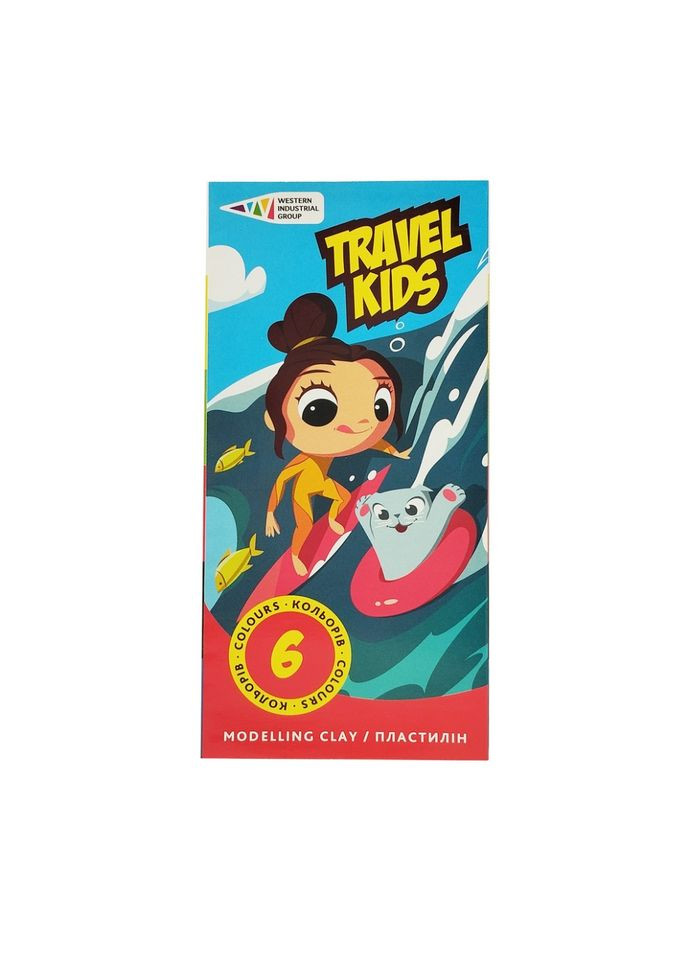 Детский пластилин "Travel Kids" 331008/TK восковой, 6 цветов по 12 г ГАММА'UA (370832317)