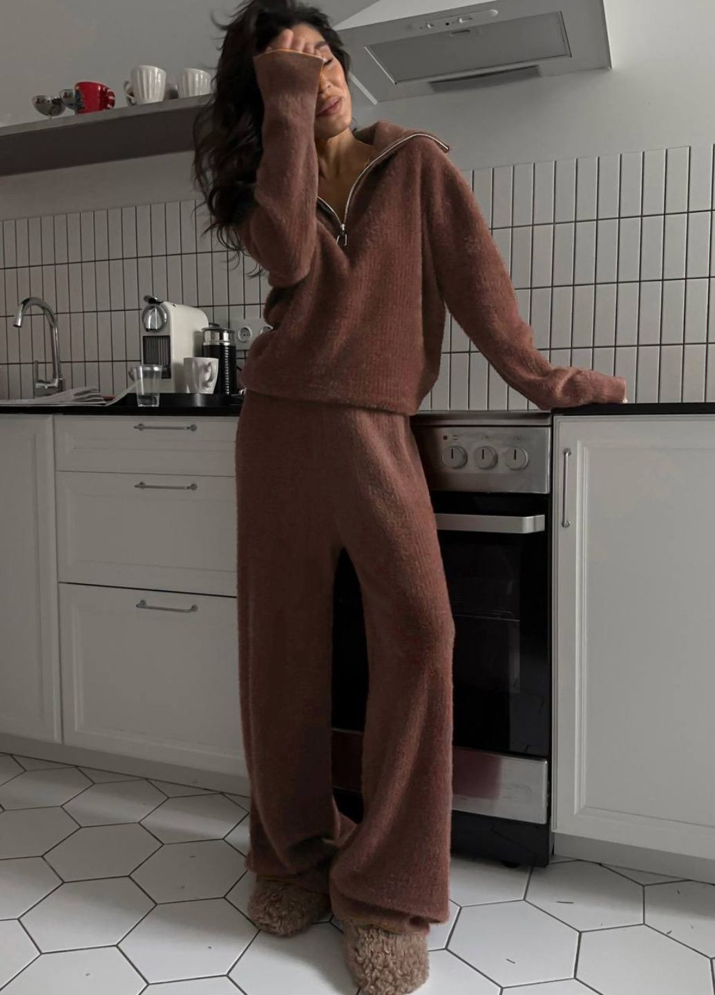 Базовый повседневный костюм двойка в рубчик: кофта + штаны Tik-Tak (322677732)