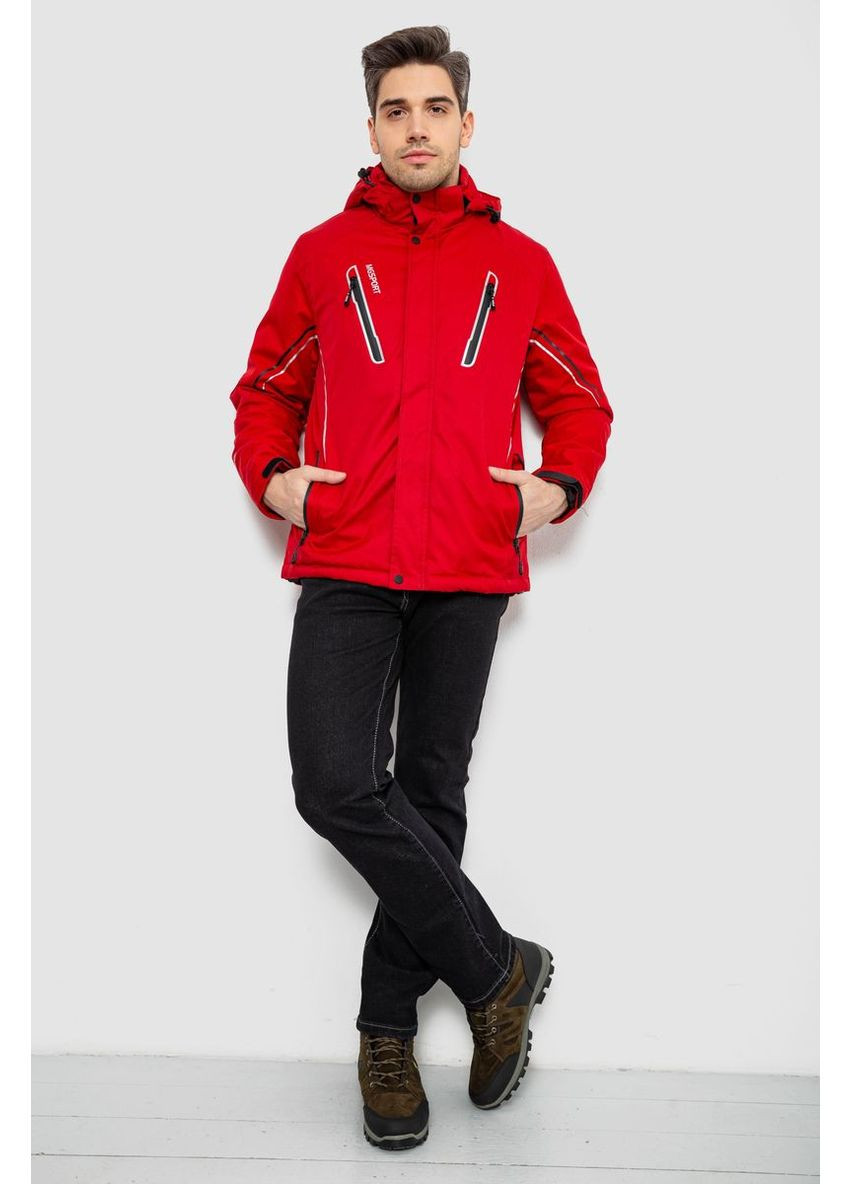 Красная куртка мужская демисезонная с капюшоном, 244rz-2519al Ager