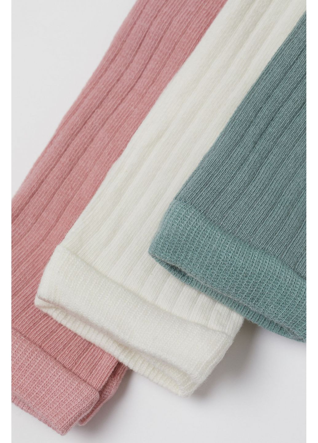 Лосини бавовняні в рубчик для дівчинки 0890039-003 зелений H&M (367020199)