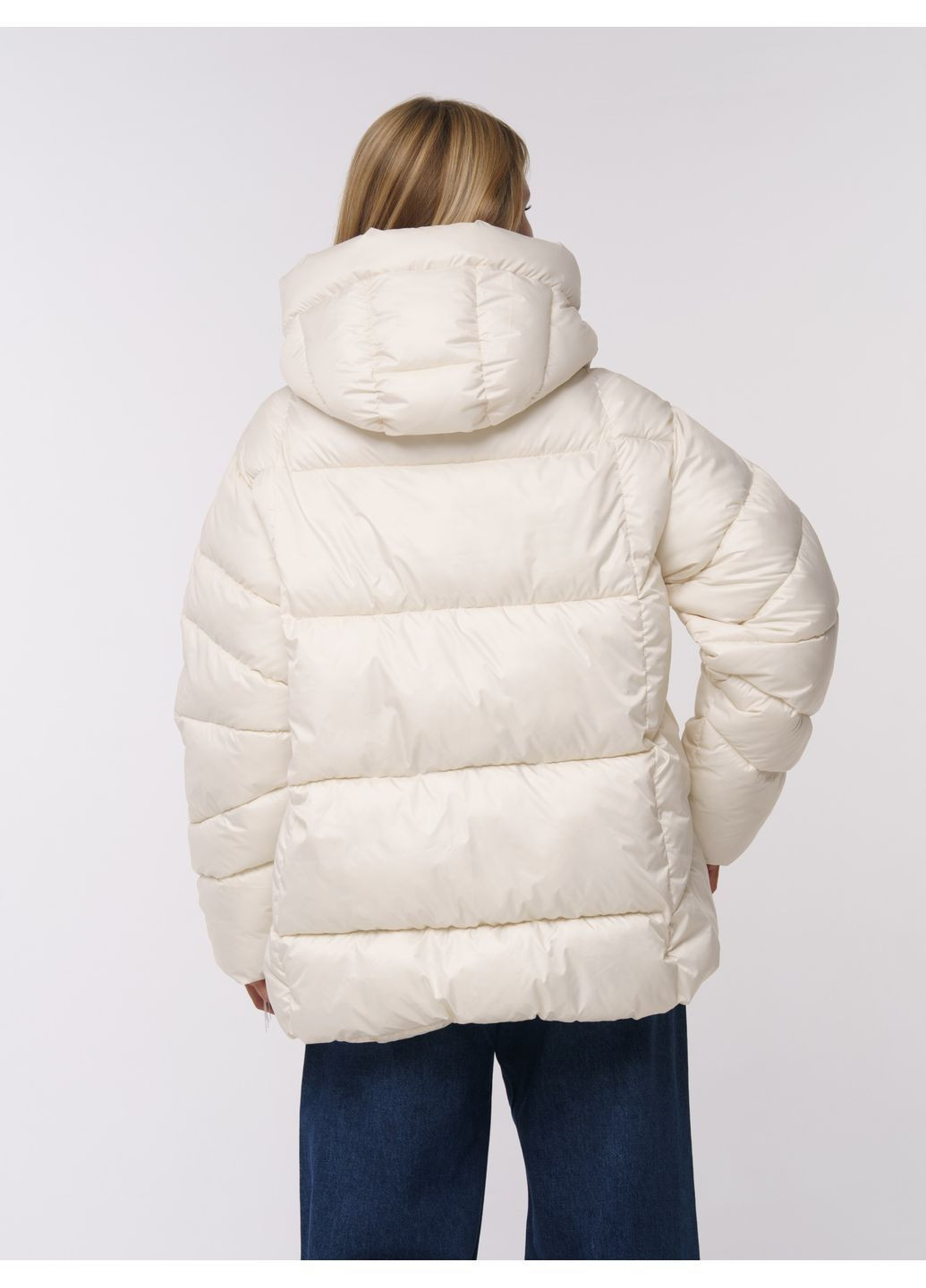 Молочная зимняя куртка, цвет молочный Alvo