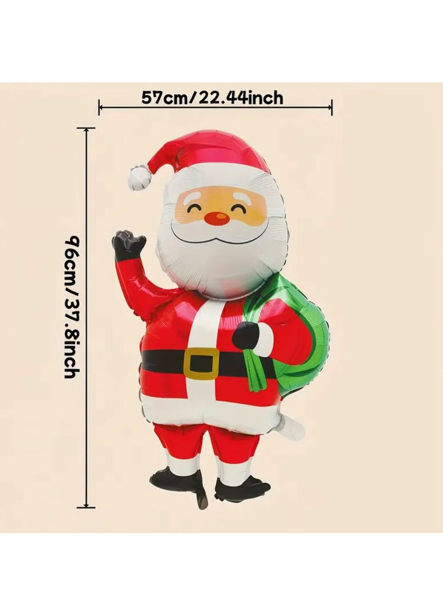 Надувная статуя Деда Мороза 96 см - большой праздничный баллон, декор для Нового года и Рождества для дома и улицы No Brand (370454920)