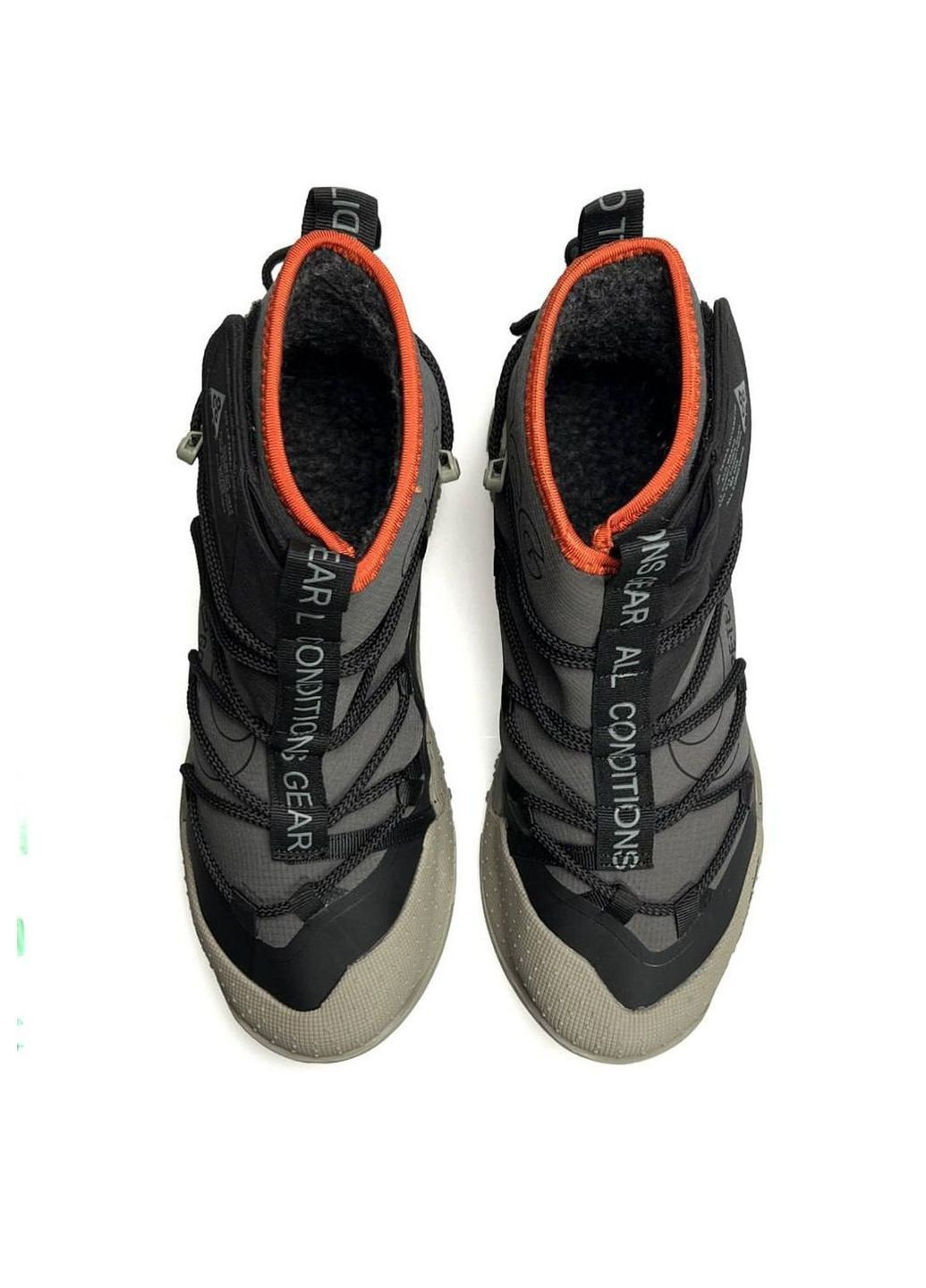 Оливковые (хаки) зимние кроссовки No Brand