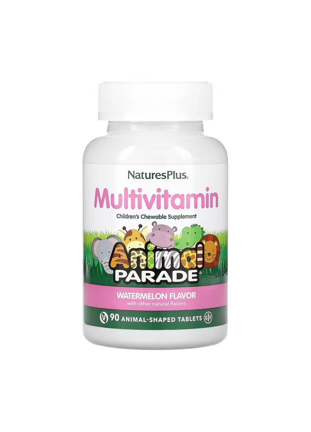 Мультивітаміни для дітей Animal Parade 90 таблеток, Watermelon Nature's Plus (337512029)