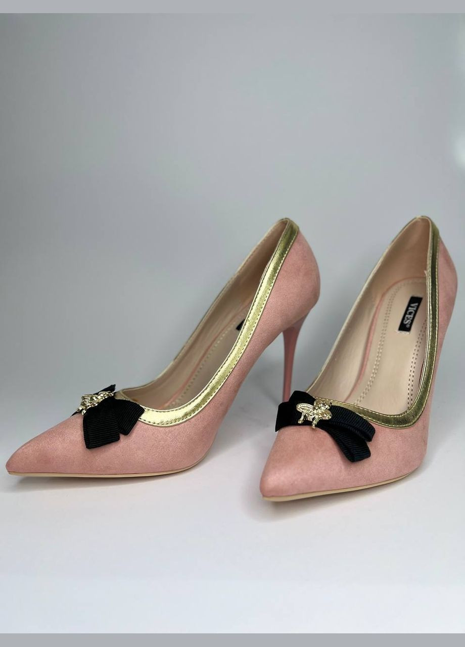 Vices Туфли женские лодочки пудровый з искусственная замша, — (303577509)