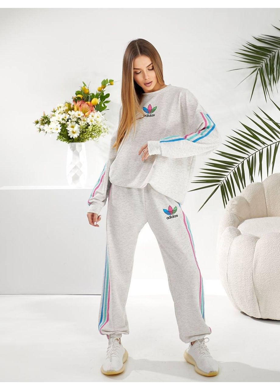 Костюм (свитшот, брюки), цвет Серый Fashion (361668100)