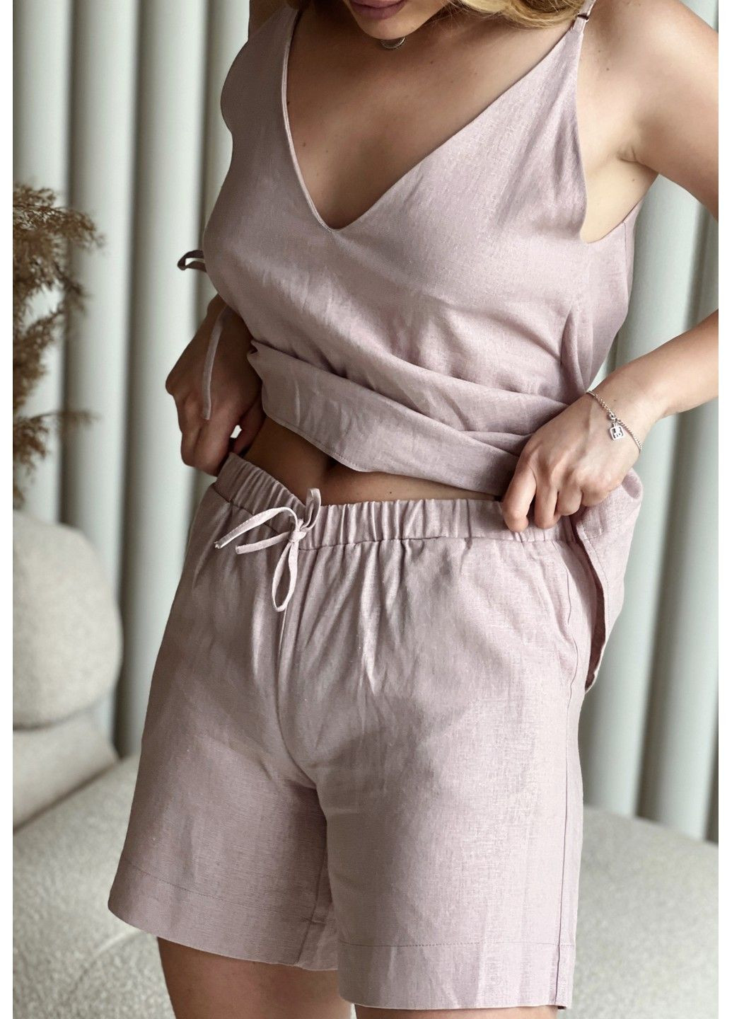 Світло-рожева 4109 caroline шорти жіночі домашні Komilfo