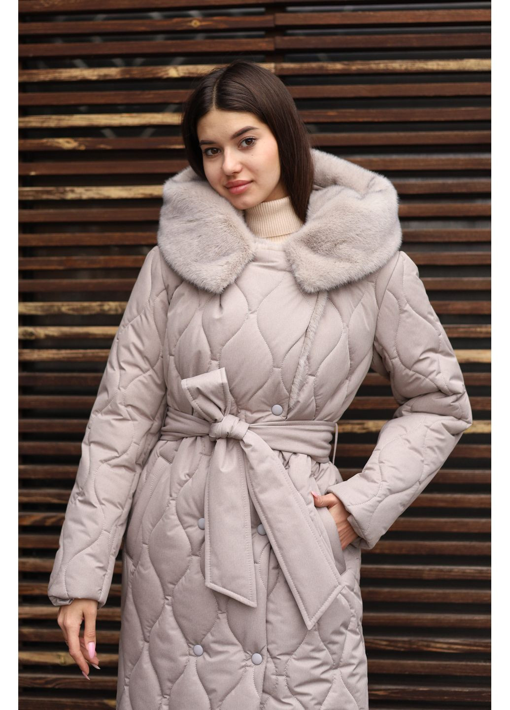 Бежеве зимнє Пальто MN