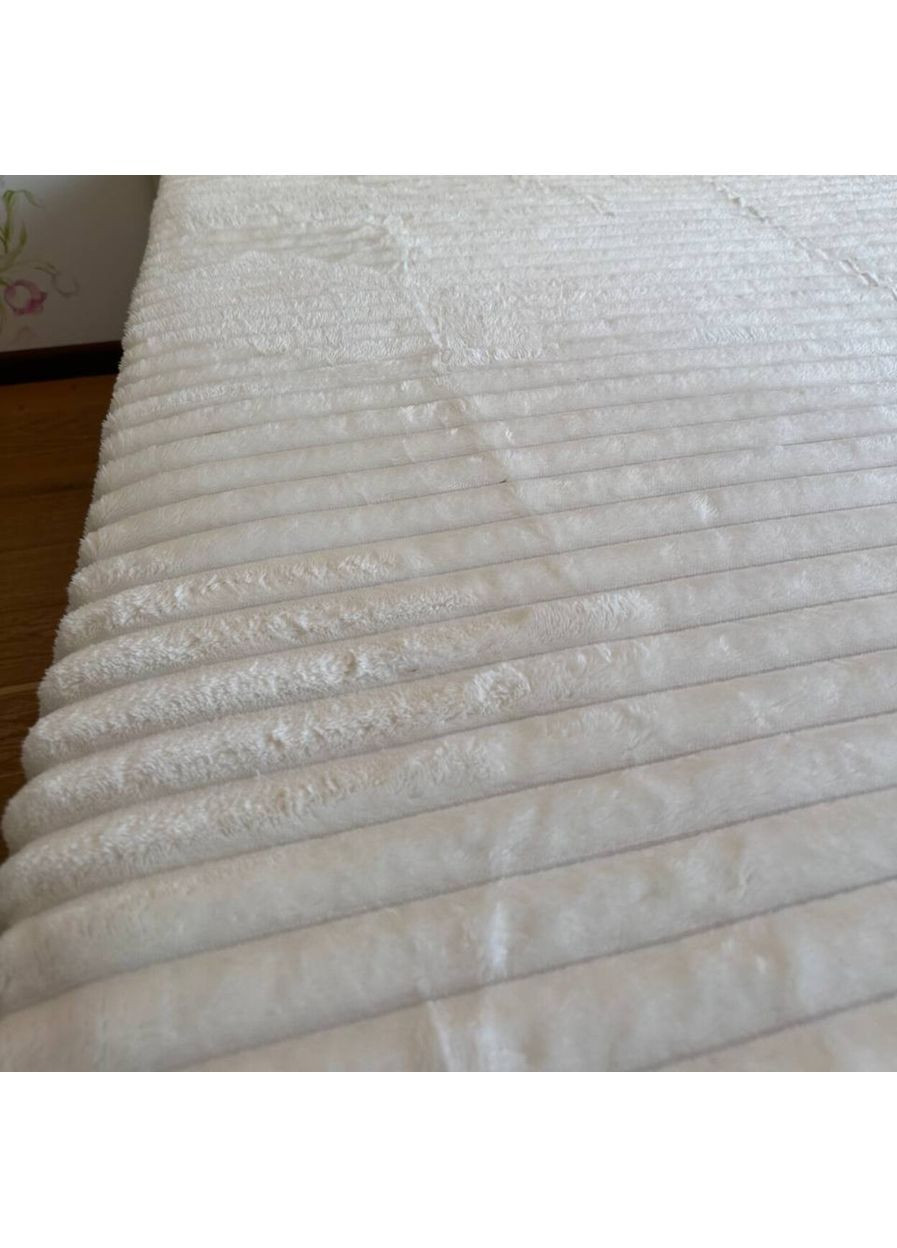 Плед-покривало флісовий двоспальний 180х220 білий Шарпей SHRP6 Koloco (360407050)