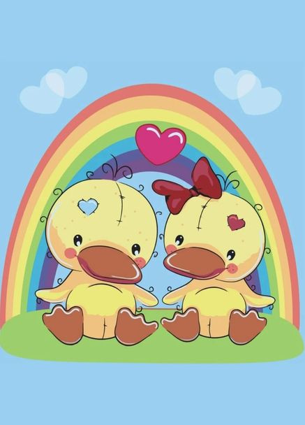 Набор для росписи по номерам Утята 30х30 см Strateg (322265408)