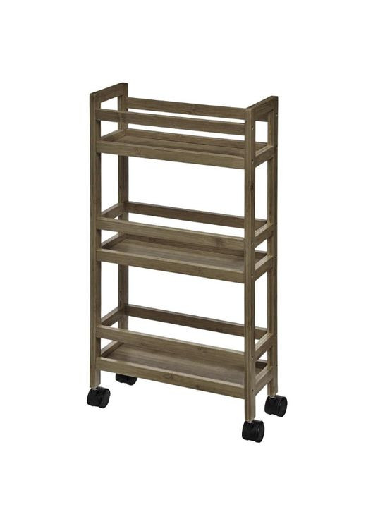 Етажерка з дерева для ванної на коліщатах Олдасі палісандр (АБТ-003002) No Brand (328208853)
