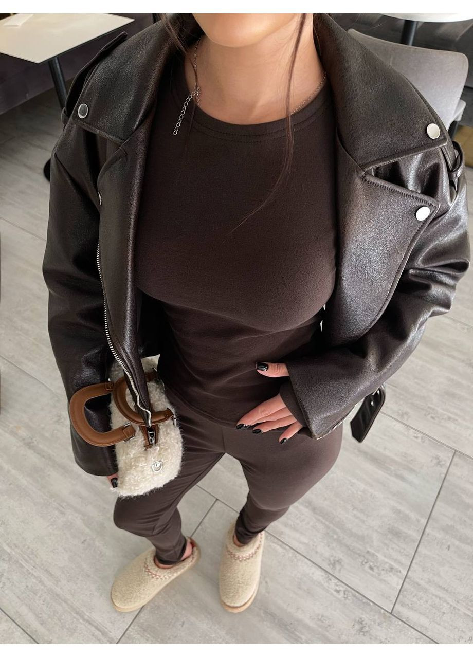 Женский термокомплект лонгслив с вырезами для пальцев + леггинсы из кашемирового трикотажа MonCher (367088181)