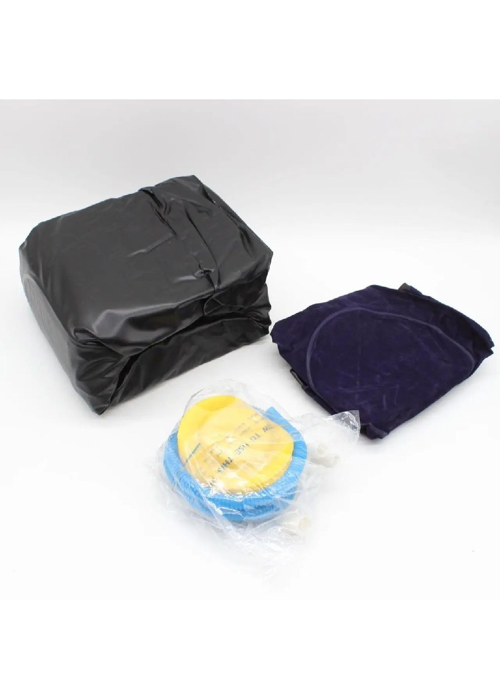 Надувное кресло с пуфом флокированным покрытием насосом максимальной нагрузкой 100 кг 116х88х83 см (480500-Prob) Темно-синее Unbranded (336434325)