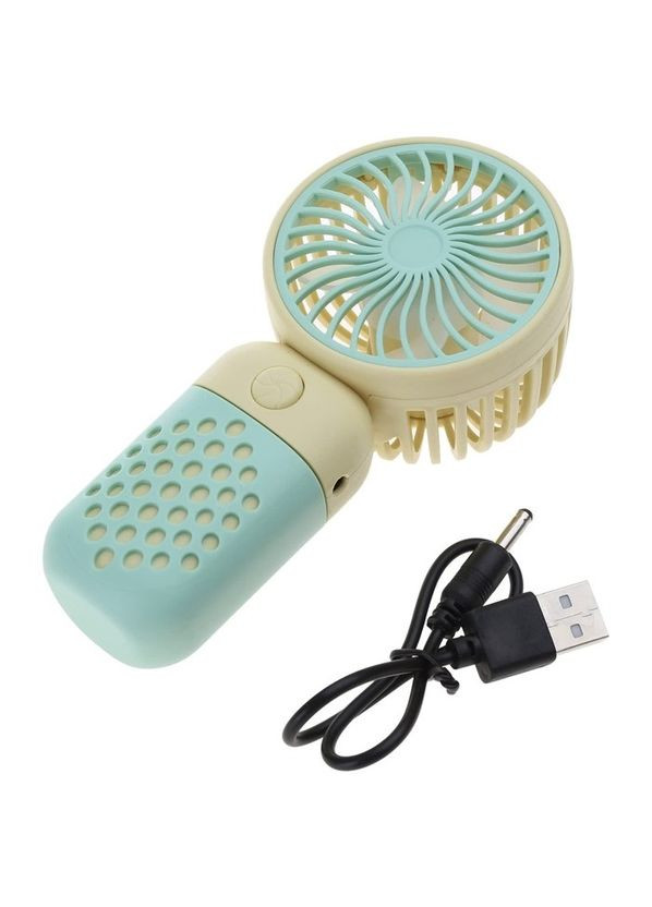 Вентилятор Mini Fan Z8 (7186) ручний акумуляторний з USB-заряджанням Жовтий з салатовим No Brand (290983172)