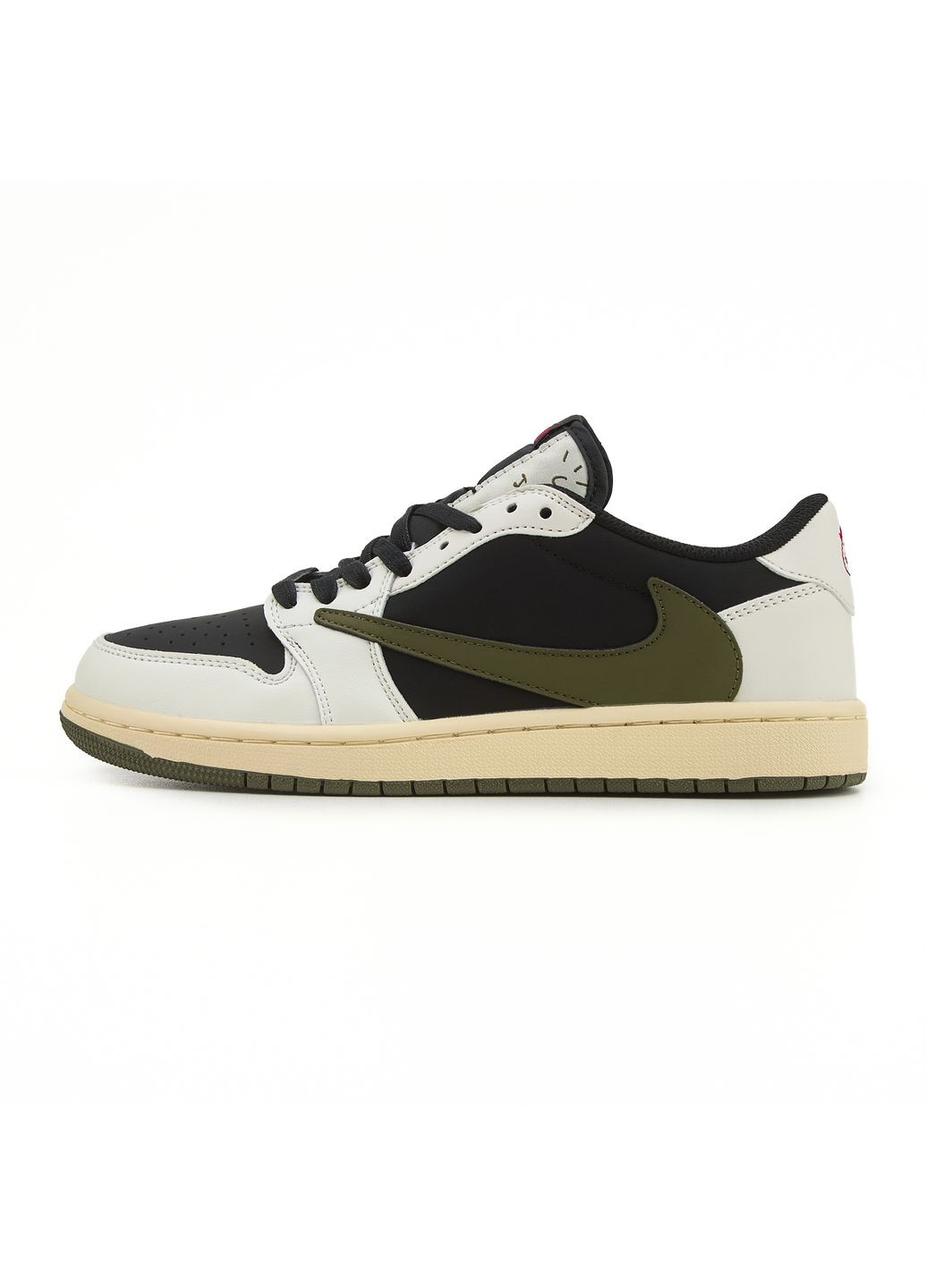 КРОССОВКИ ЖЕНСКИЕ NIKE TRAVIS SCOTT X AIR JORDAN 1 LOW OG OLIVE НАЙК ТРЕВИС СКОТ No Brand комбинированные демисезоны (369391584)