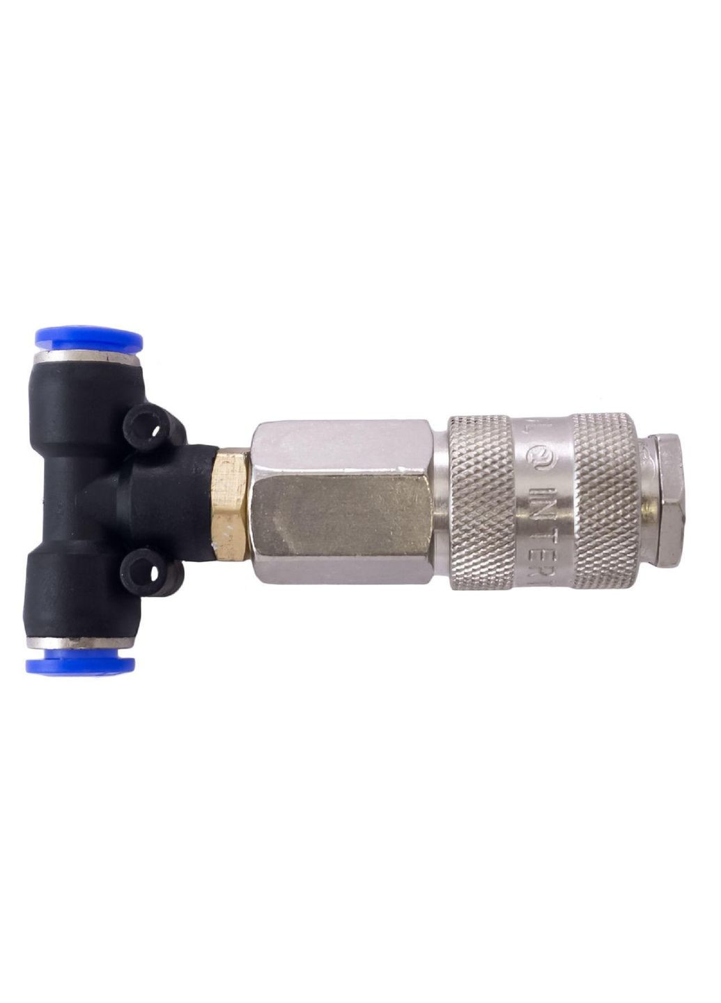 Тройник на шланг пневматическое быстроразъемное соединение 8 мм Intertool (366217921)