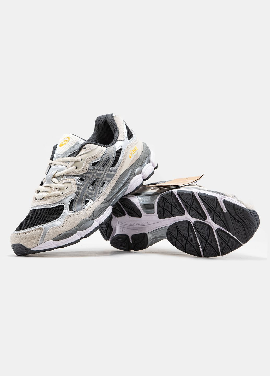 Сірі всесезонні жіночі кросівки asics gel nyc grey No Brand Gel-NYC