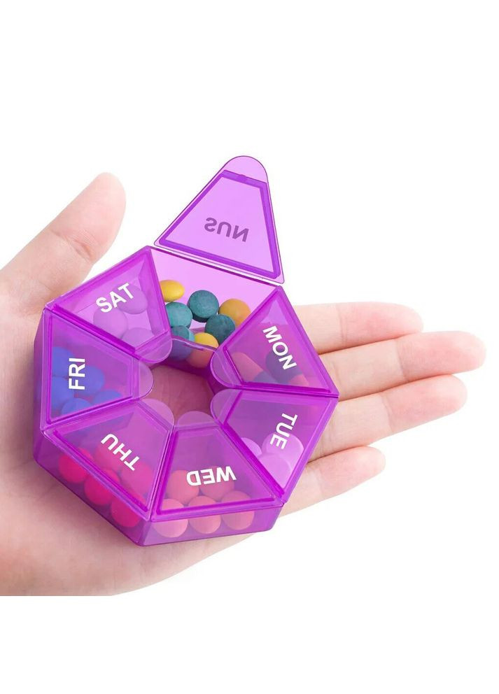 Таблетница 7Days Mini Pill Box, Purple Semi (334891518)