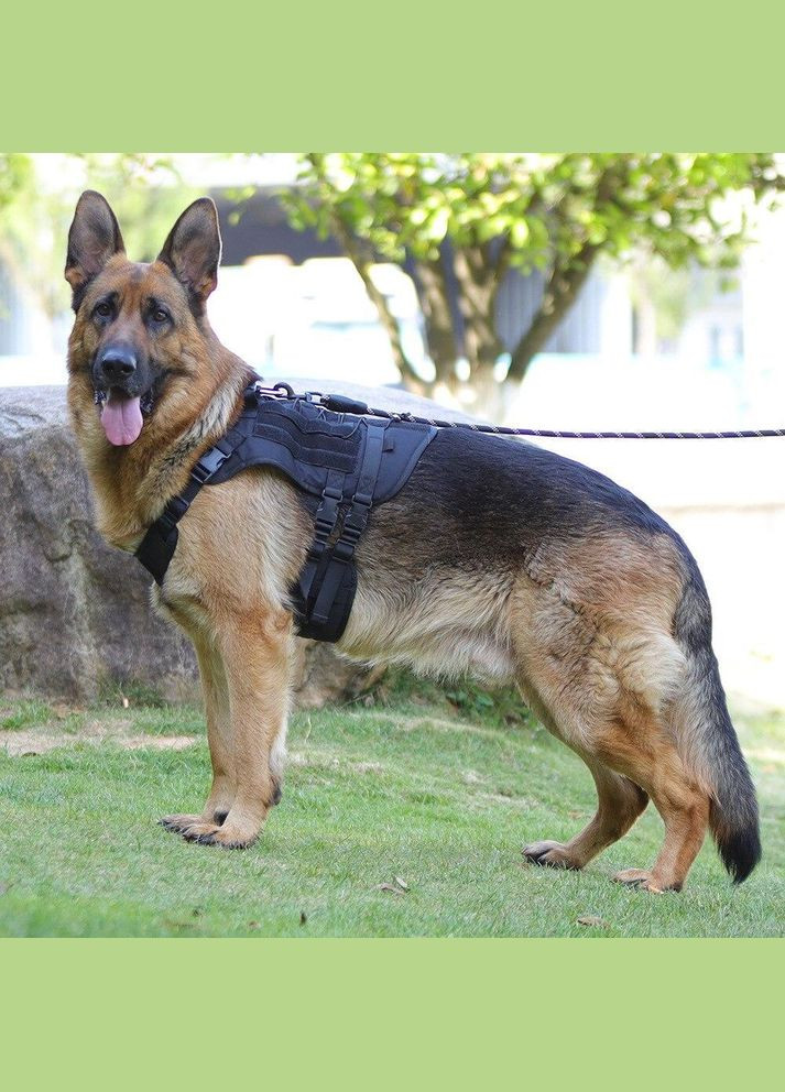 Шлея для собак, тактичний жилет з ручкою, Чорний L (72-100см) Vest (299915531)