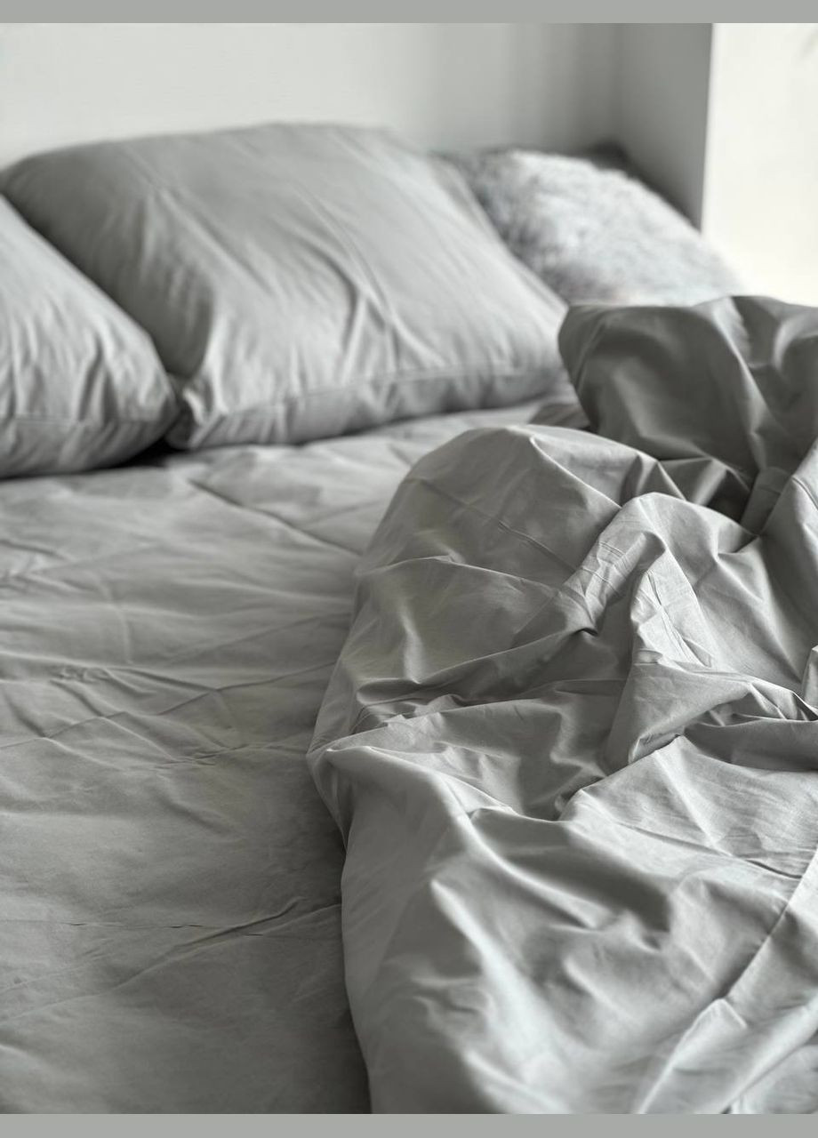 Семейный комплект Постельного белья 100% Хлопок Light Grey 200х220 BLs-3 Vital-Textile (295638254)