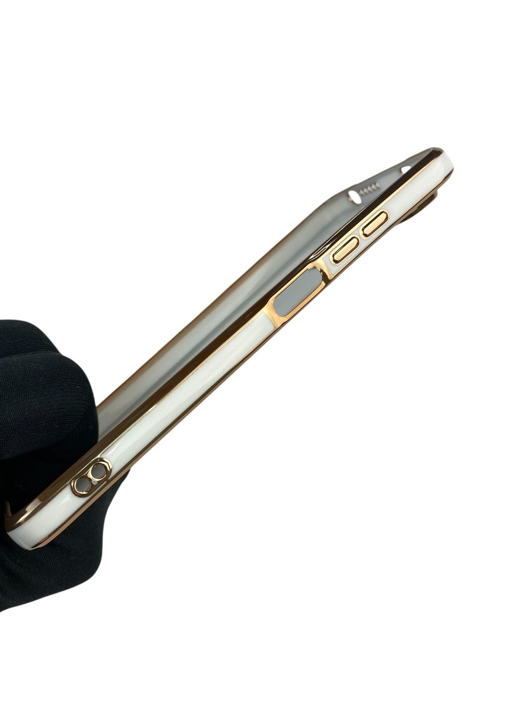 Чехол для Redmi Note 11S с кольцом MagSafe с золотой окантовкой на сяоми редми нот 11с белый gs1 Xiaomi (366228503)