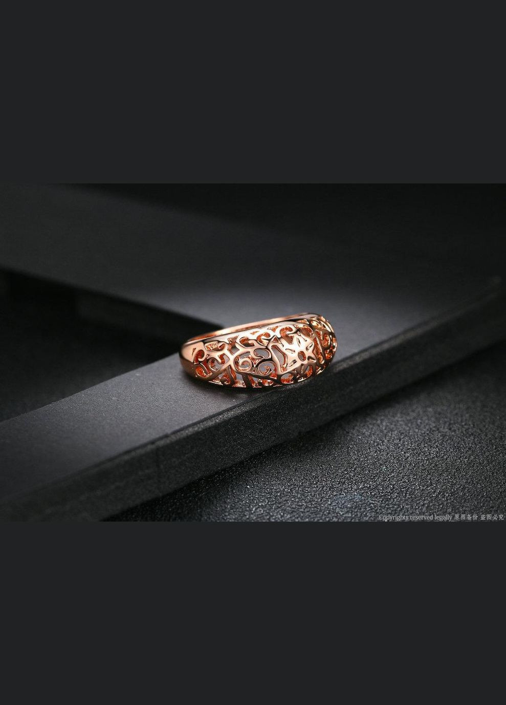 Кільце жіноче "Квіточки" ажурна. Розміри Рожева позолота 18К. Ювелірна біжутерія. No Brand (311222690)