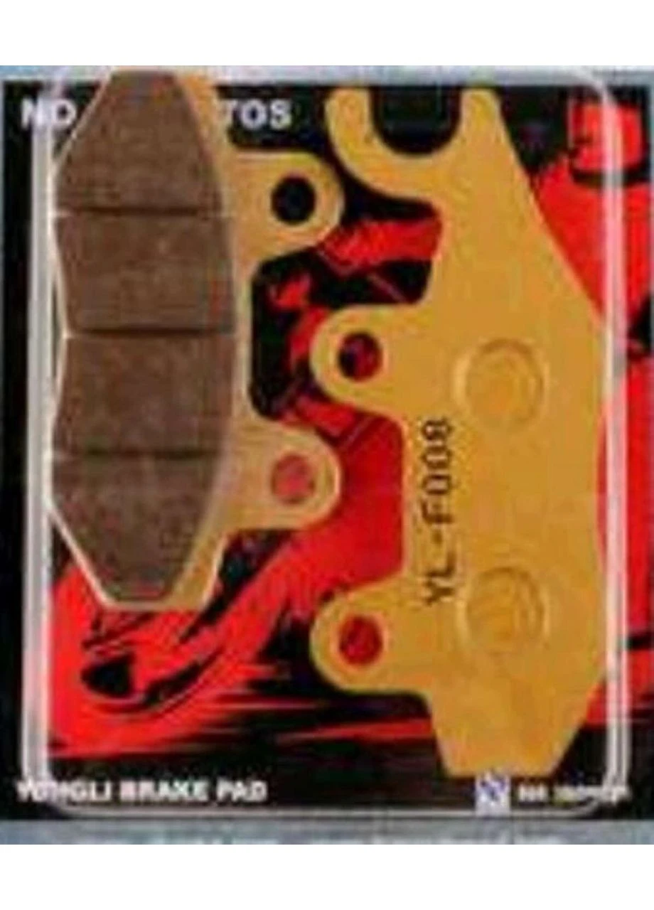 Колодки гальмівні (диск) 4T GY6 50-150 (RACE/STORM, вухо ліво, жовті) Zuna (370171096)