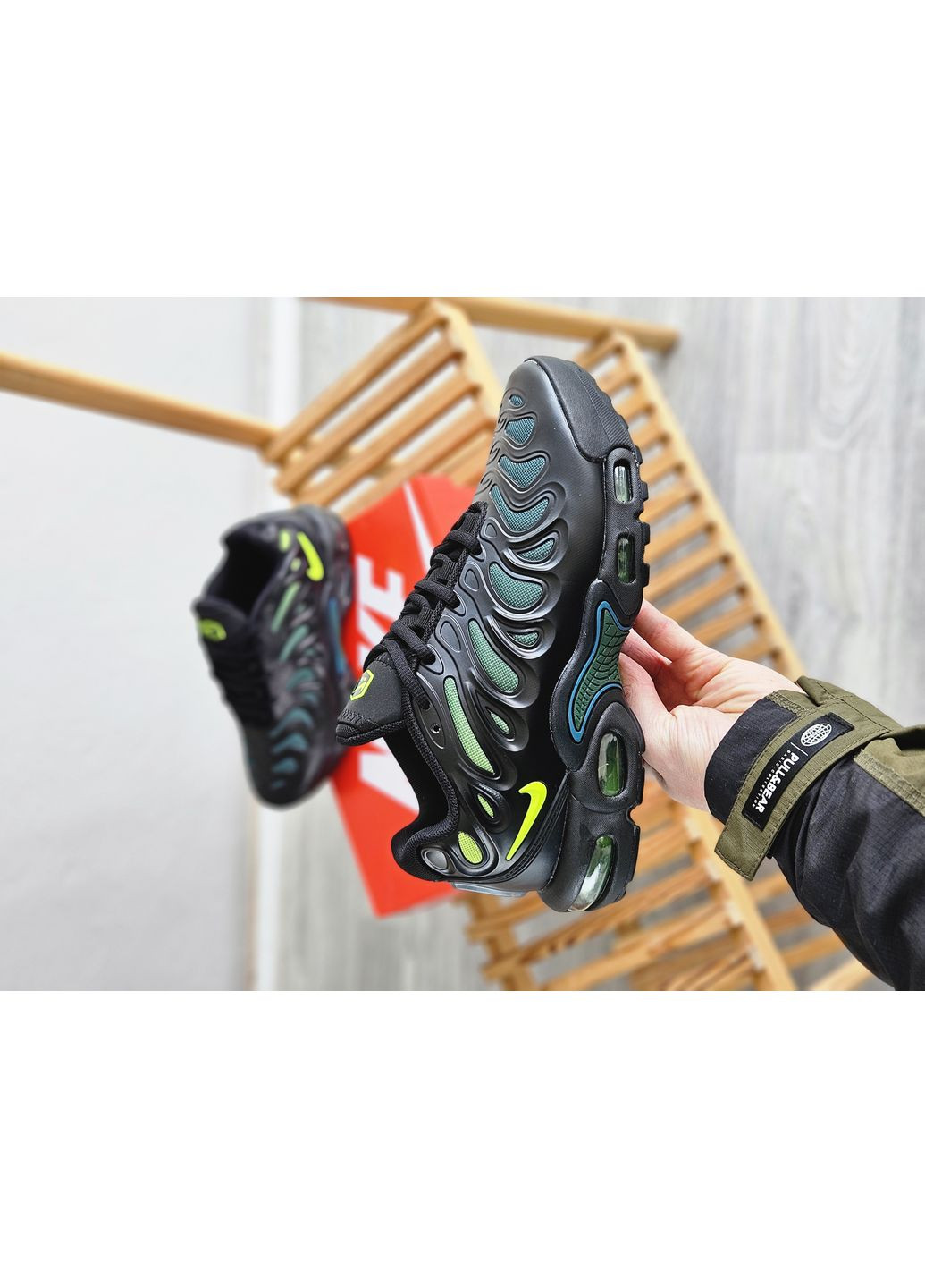 Чорні Осінні кросівки чоловічі nike air max tn plus drift volt black | найк аір макс тн плюс чорні No Brand