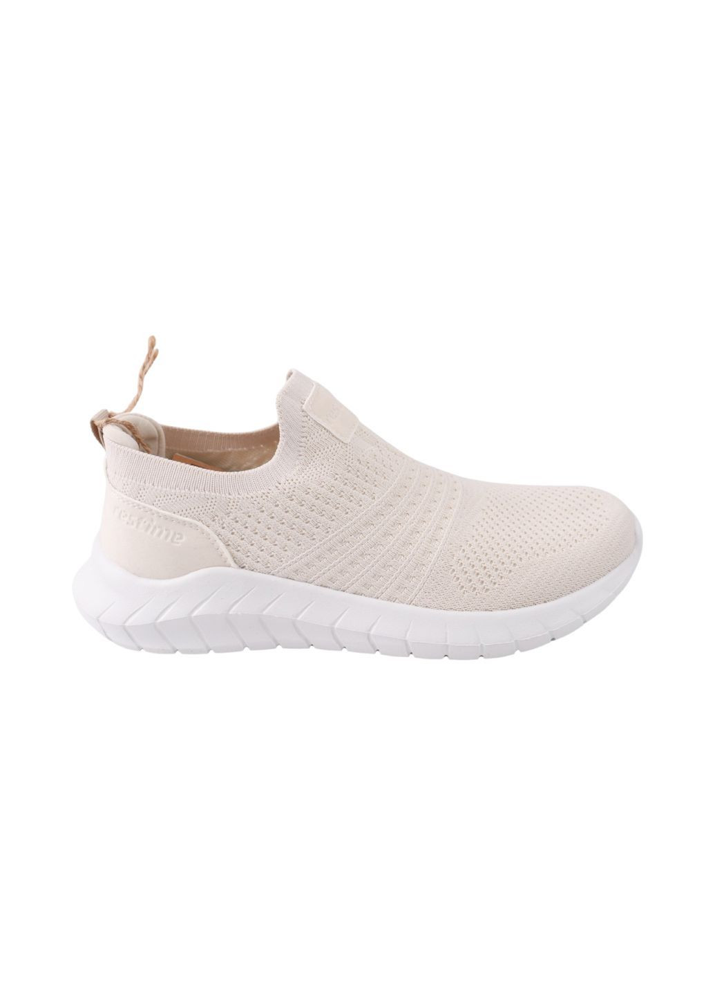 Білі кросівки жіночі молочні текстиль Restime 257-24LK
