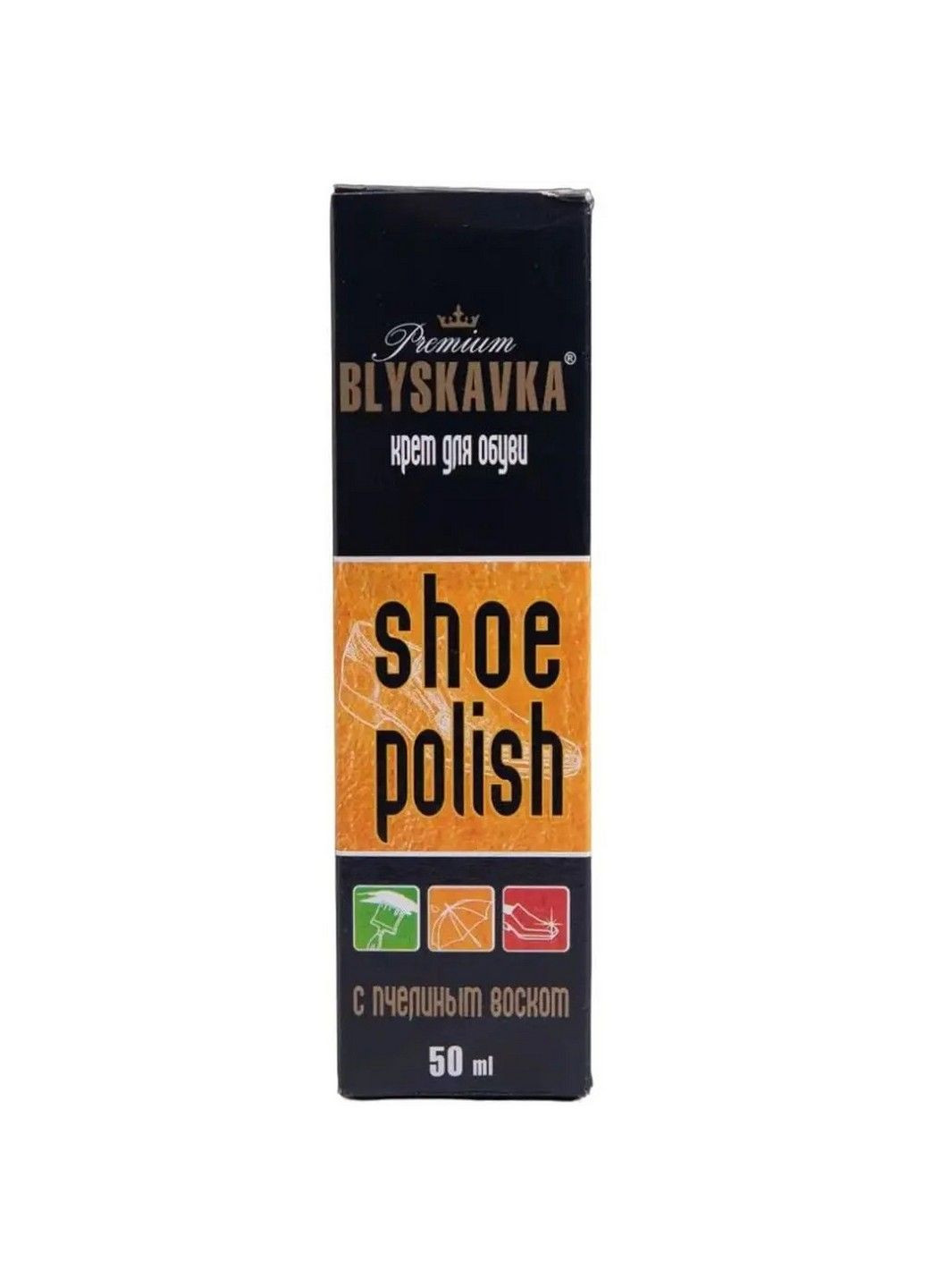 Крем для обуви коричневый 50 мл Blyskavka (278048765)