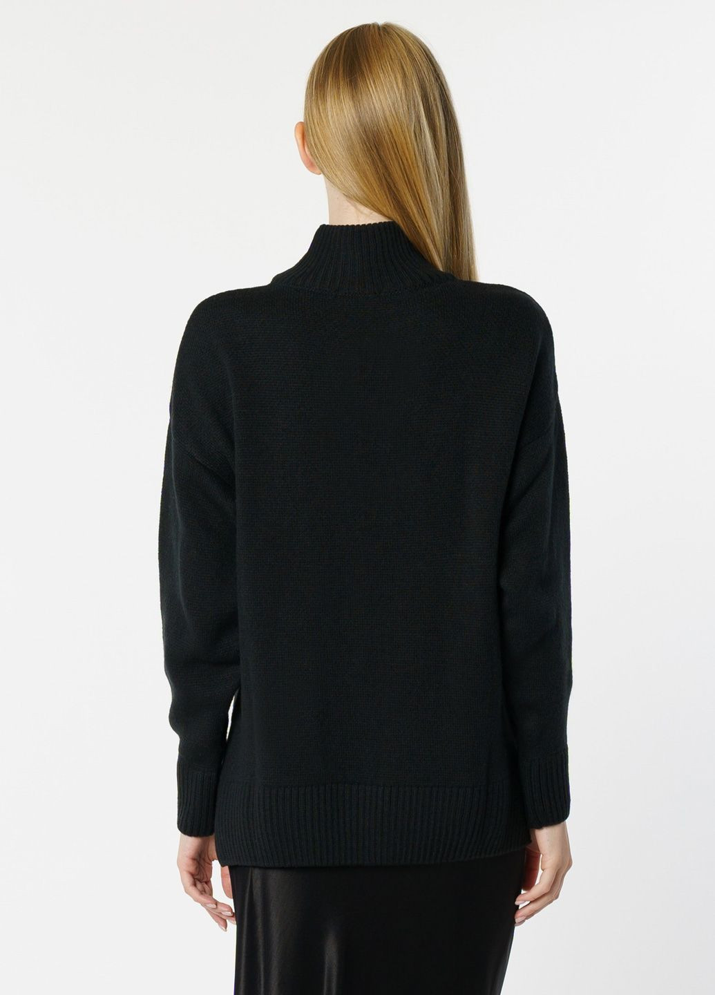 Черный зимний свитер женский черный Arber T-neck WAmb WTR-140