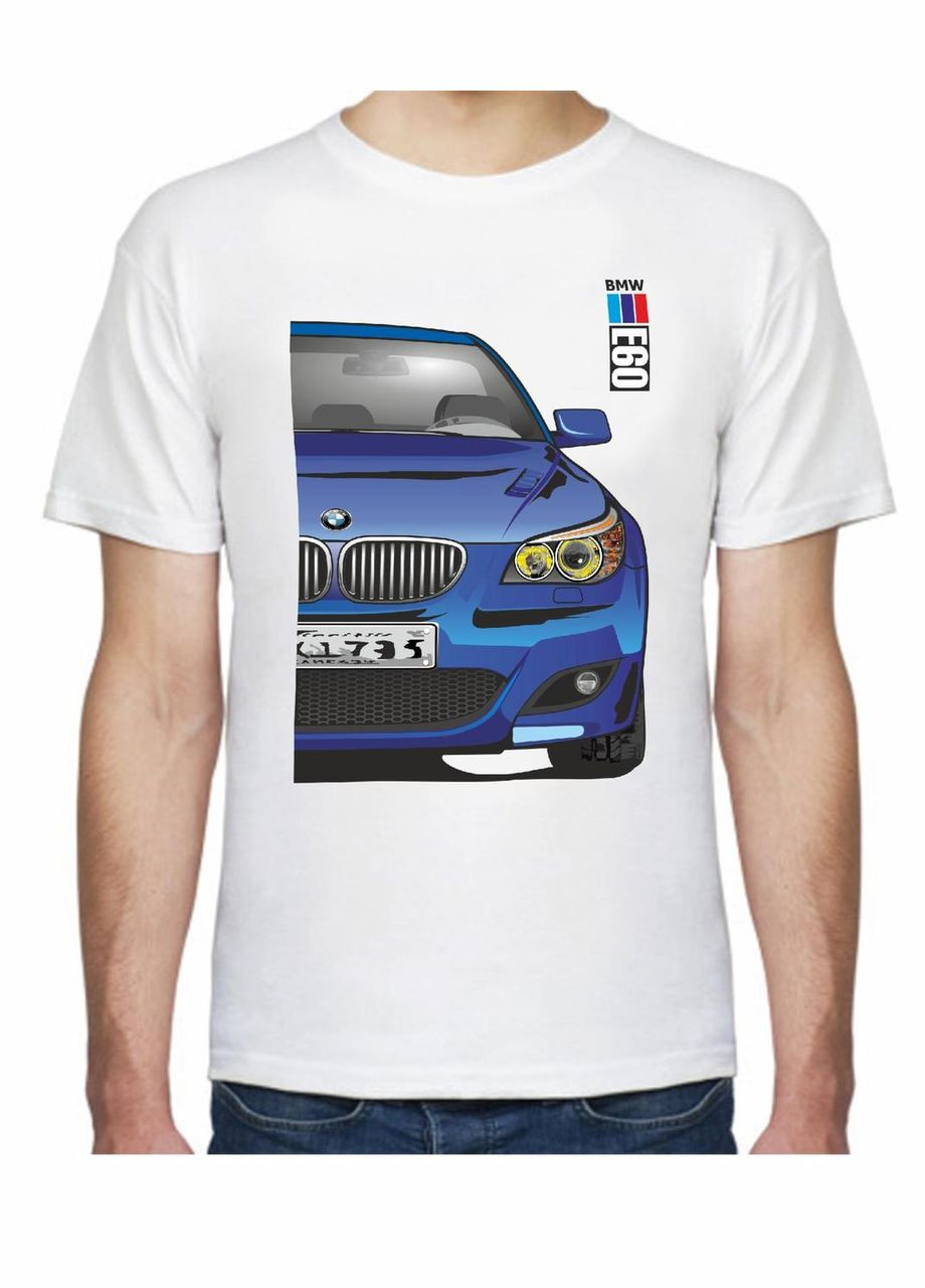 Біла футболка чоловіча з принтом bmw e60 motorsport ver2 f 315360 біла Avtolife