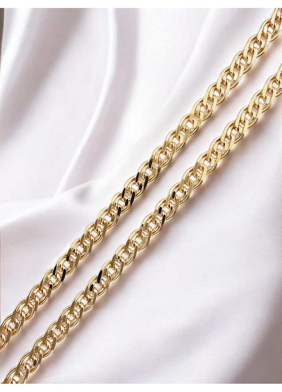 Золотий ланцюг «Нонна/Мона Ліза» (55см) 6582-1 Багет (356672089)