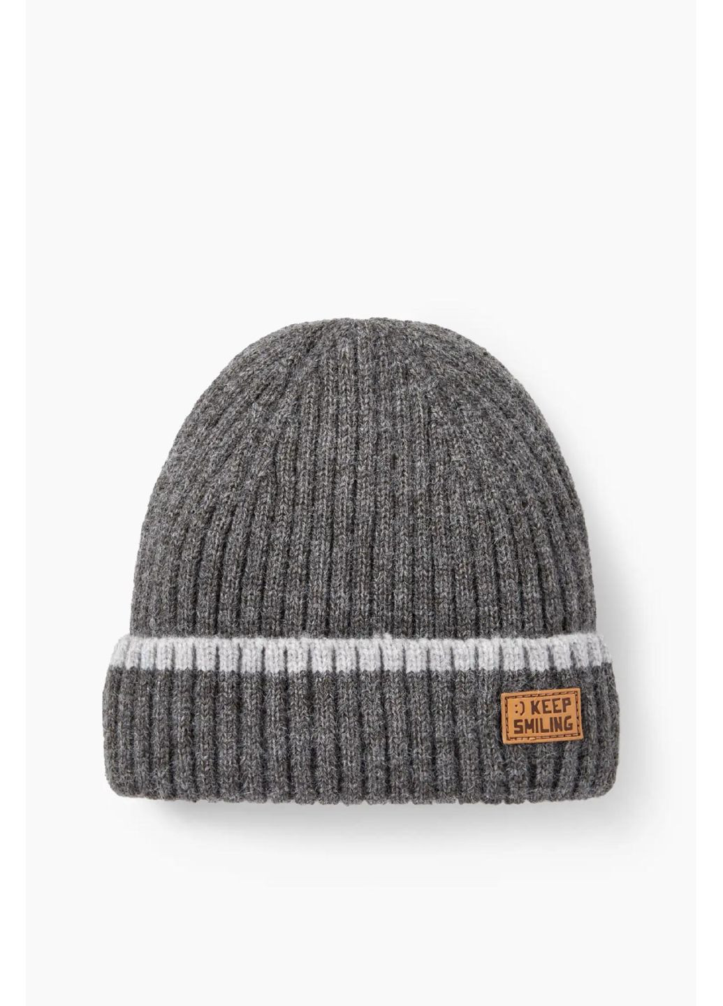 Детская зимняя шапка-бини вязаная для мальчика Серая (25101806) C&A (365777218)