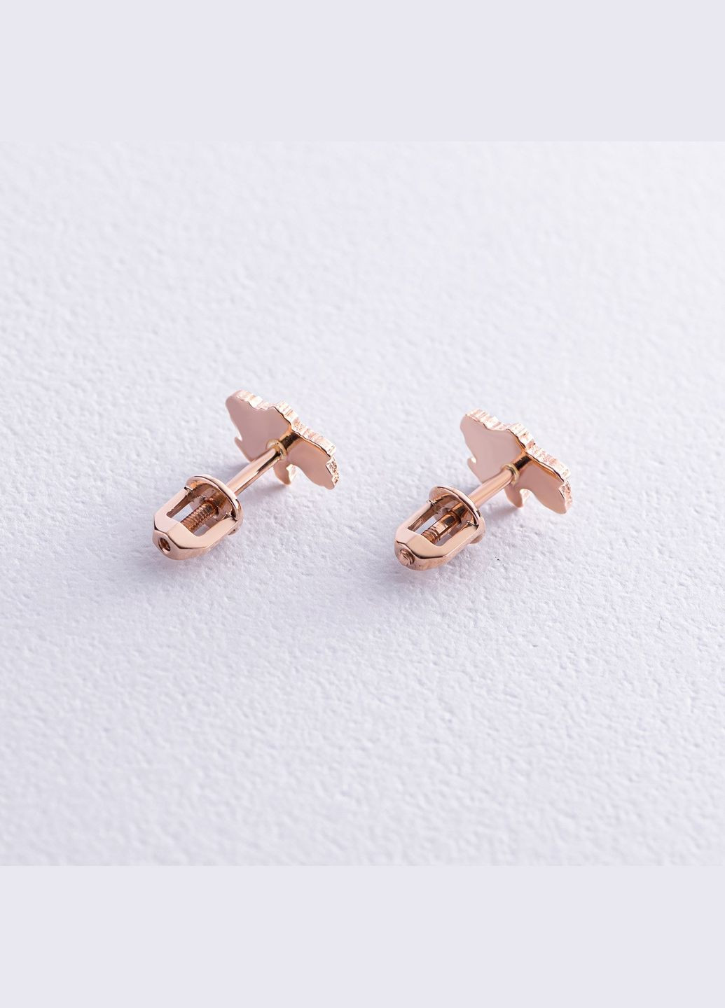 Золотые серьги - пусеты Карта Украины с07940 Oniks (264644362)