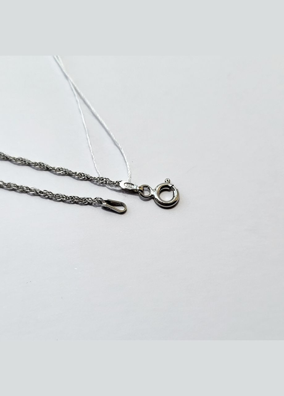 Серебряная Цепочка цепь Жгут см серебро 925 пробы Родированное 2.30г 803р2/40 No Brand (306854430)