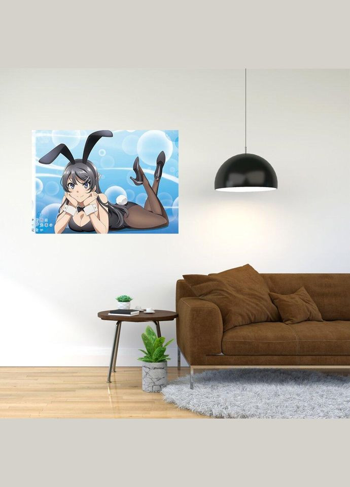 Плакат- с принтом Девочки-зайки Seishun Buta Yarou wa Bunny 2 A2 А0 Кавун постер (316210139)