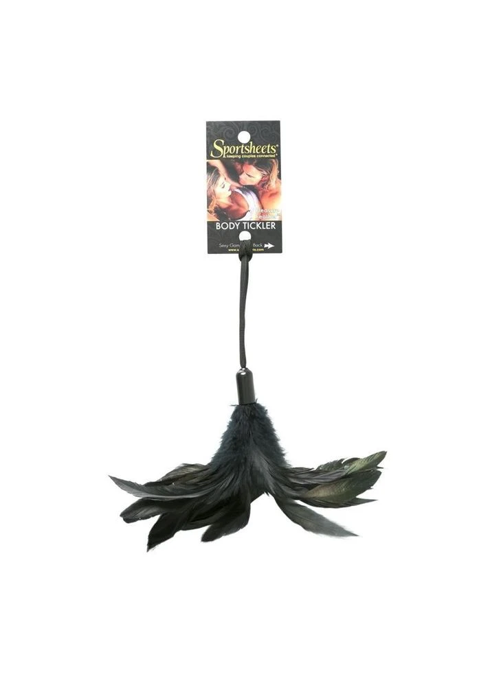 Мітелочка-лоскоталка - PLEASURE FEATHER BLACK на мотузяній петлі SO2189 Sportsheets (303901739)