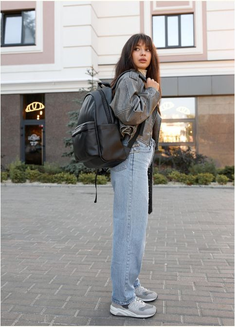 Рюкзак женский из экокожи Zard 0ST Черный Sambag (301871438)