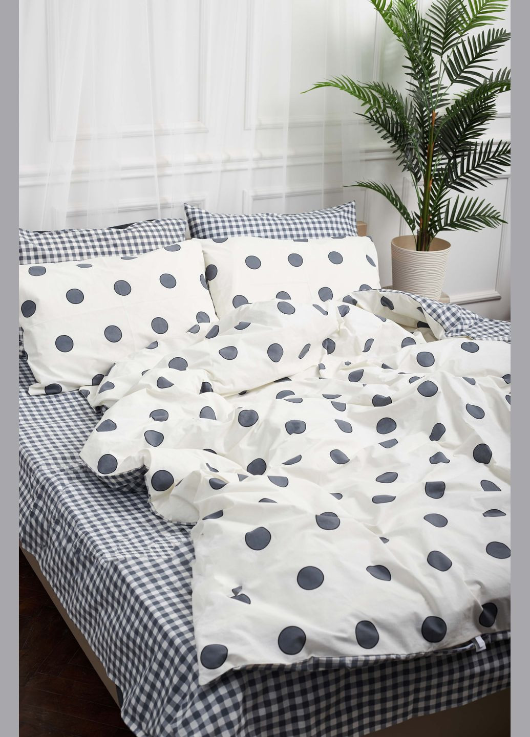 Комплект постельного белья евро 200х220 наволочки 4х50х70 Ranforce Elite (MS-820000188) Moon&Star Riccarda (284416417)