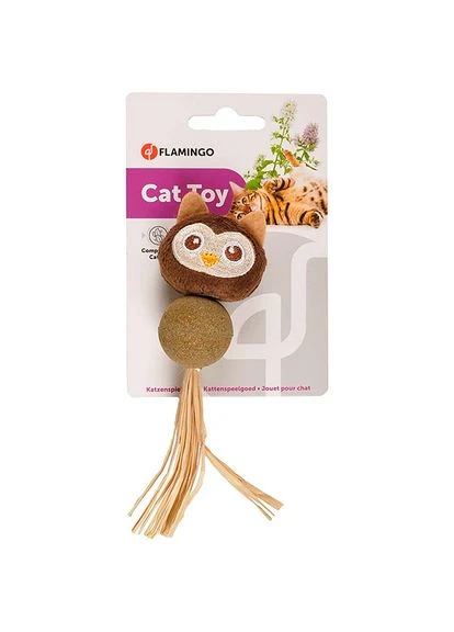 Іграшка з котячою м'ятою для котів Catnip Owl 14x45x3 см (5400585050196) Flamingo (380982933)
