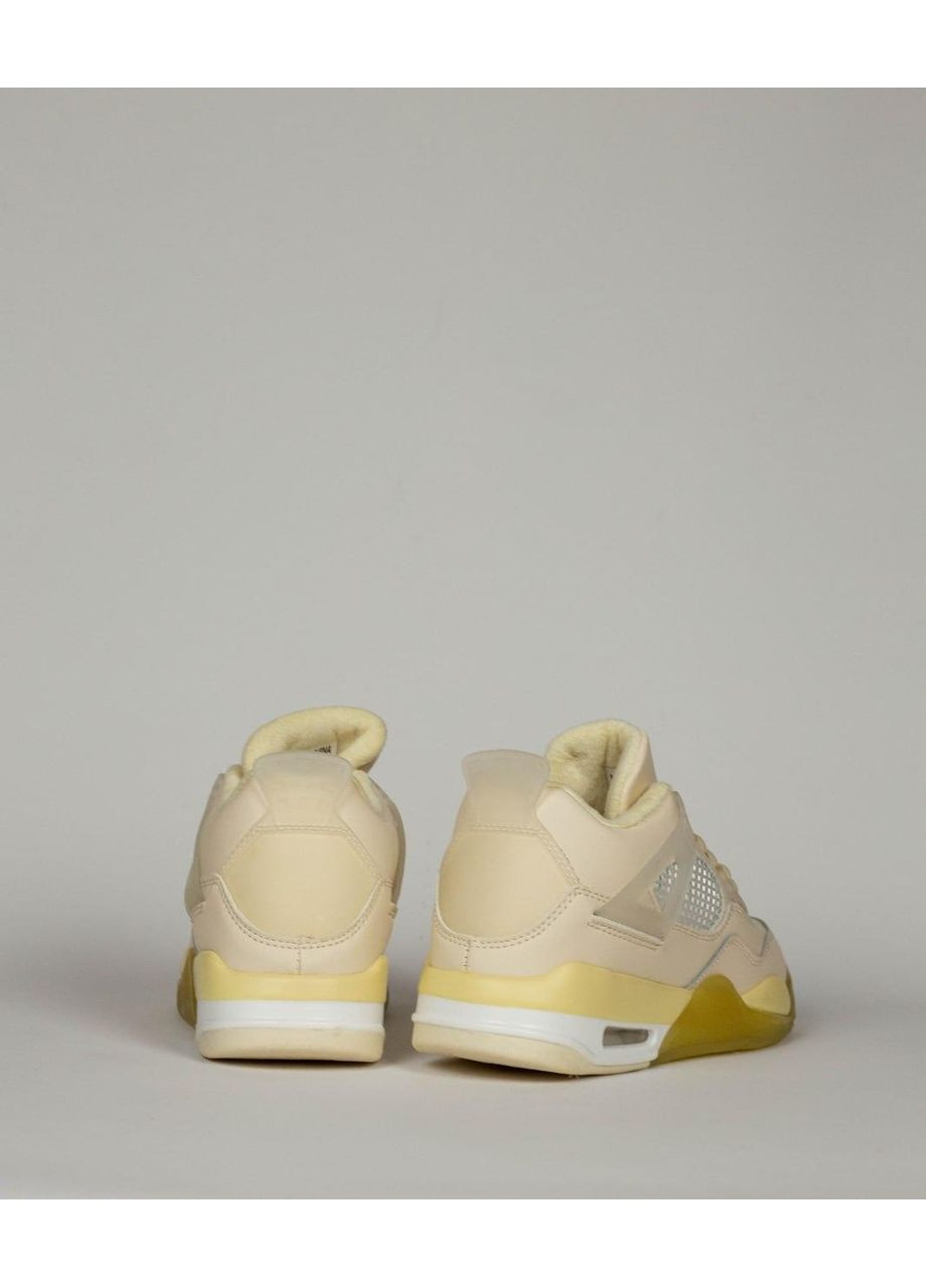 Бежеві Осінні кросівки чоловічі nike air jordan 4 retro fur beige найк аір джордан No Brand