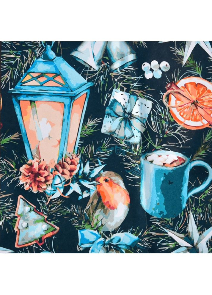 Картина по номерам ПРЕМИУМ Новогоднее настроение с лаком и размером 40х40 см(SK062) Strateg (362500586)