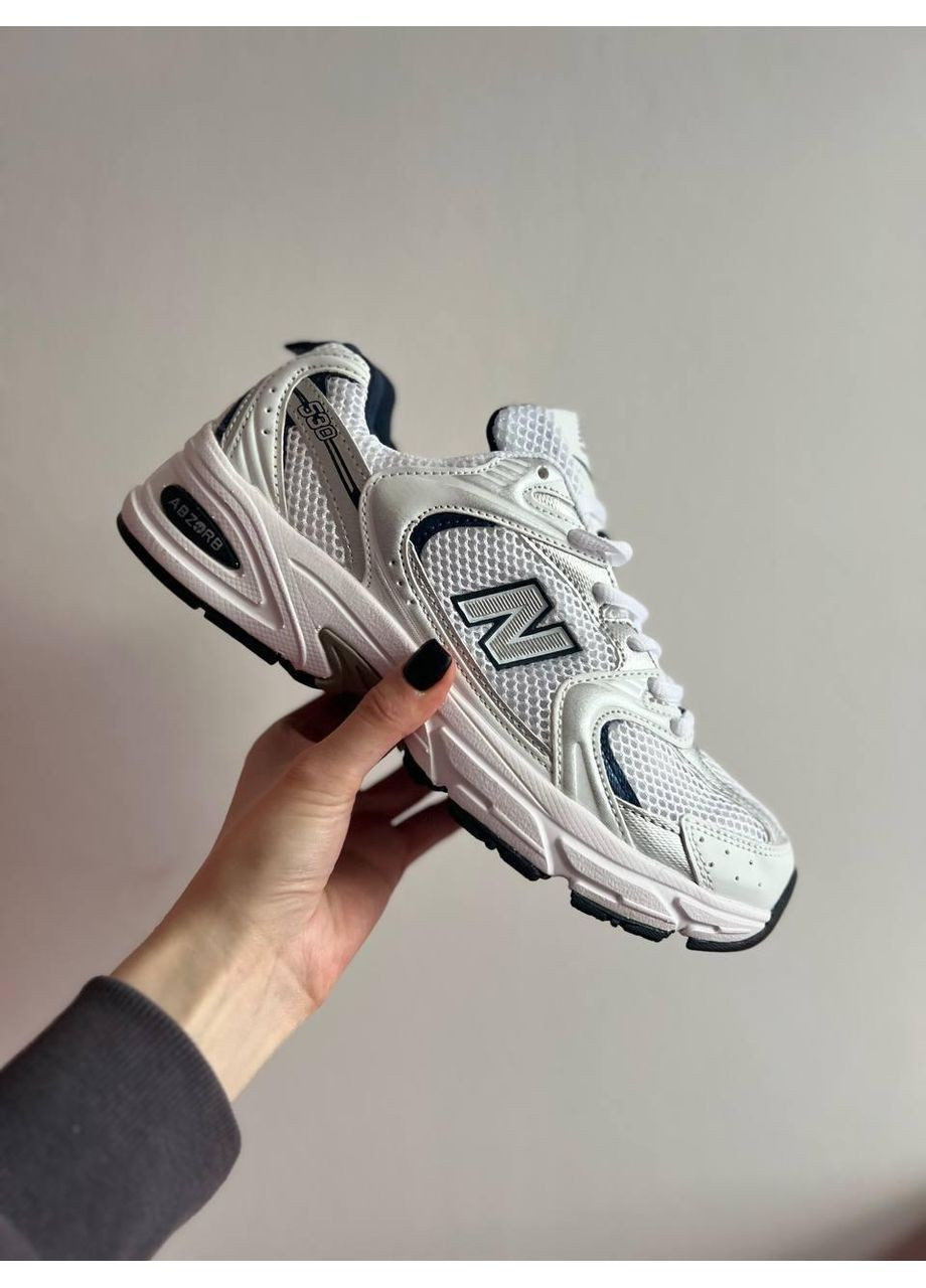 КРОСІВКИ ЖІНОЧІ NEW BALANCE 530 SILVER WHITE V3 НЬЮ БЕЛАНС 530 No Brand білі демісезони (367171032)