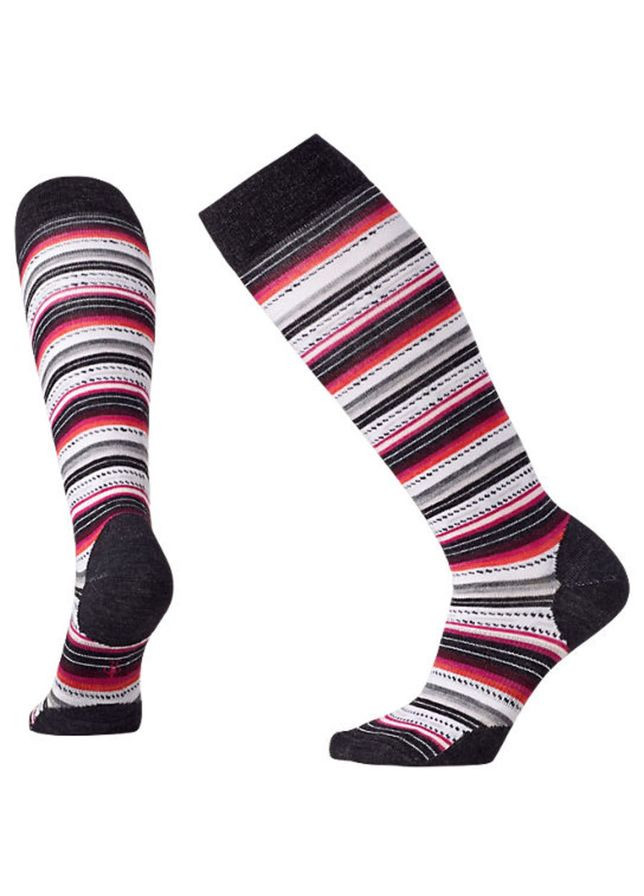 Термоноски Women's Margarita Knee High Socks Черный-Красный Smartwool (282699581)