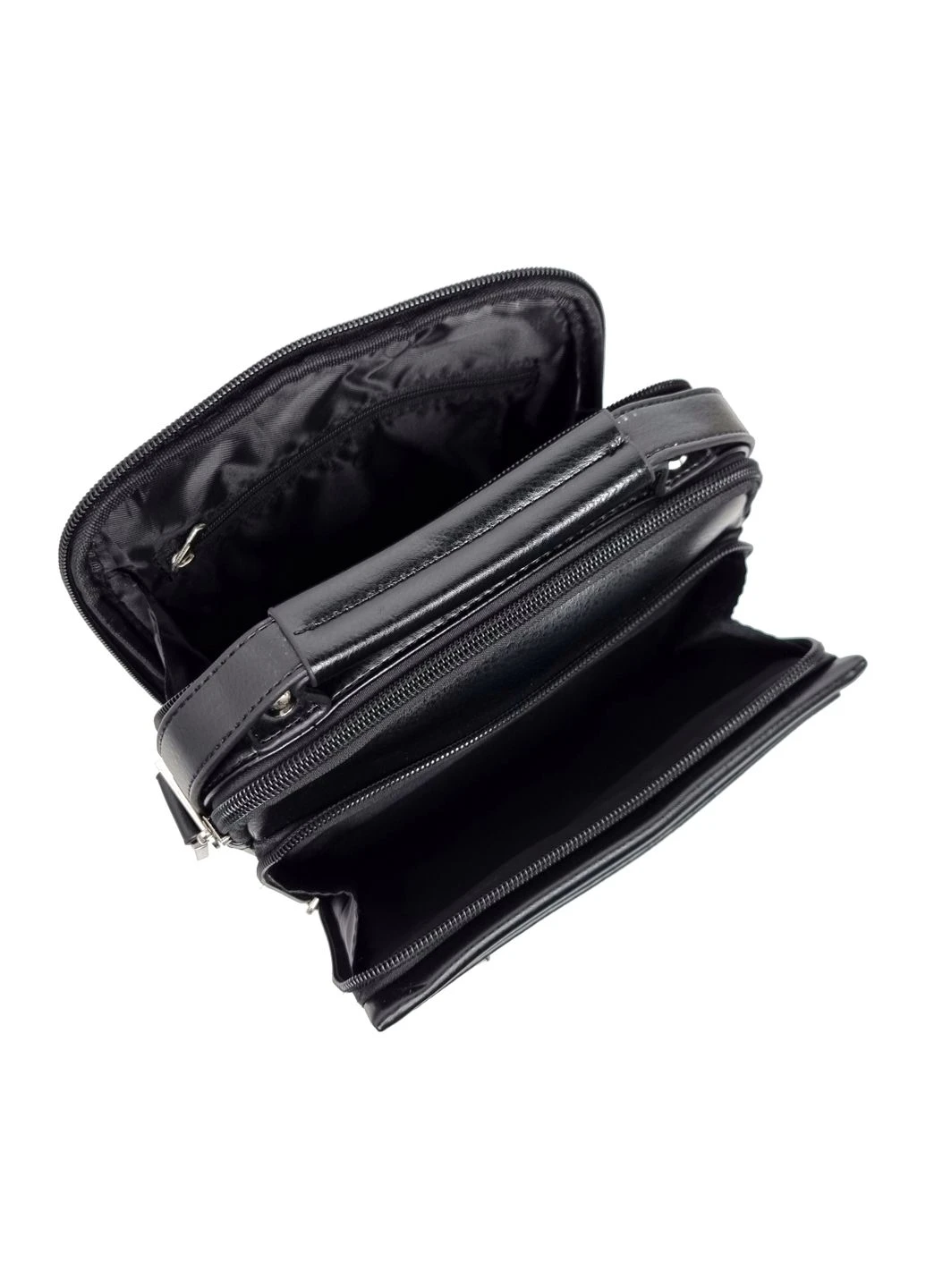 Мужская сумка молодежная искусственная кожа 395-2 black Polo (389302151)