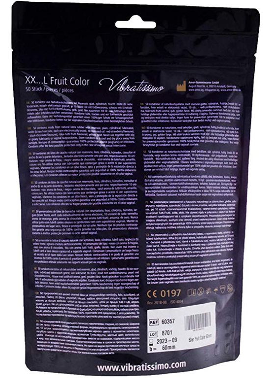 XX ... L Fruit Color, 60 мм, 50 шт CherryLove Vibratissimo (296930512)